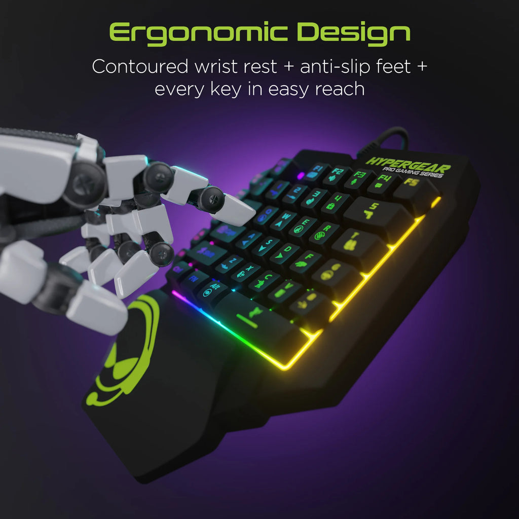 TD HyperGear KeyVictory: One-Handed Mini Mechanical Keyboard (EN)