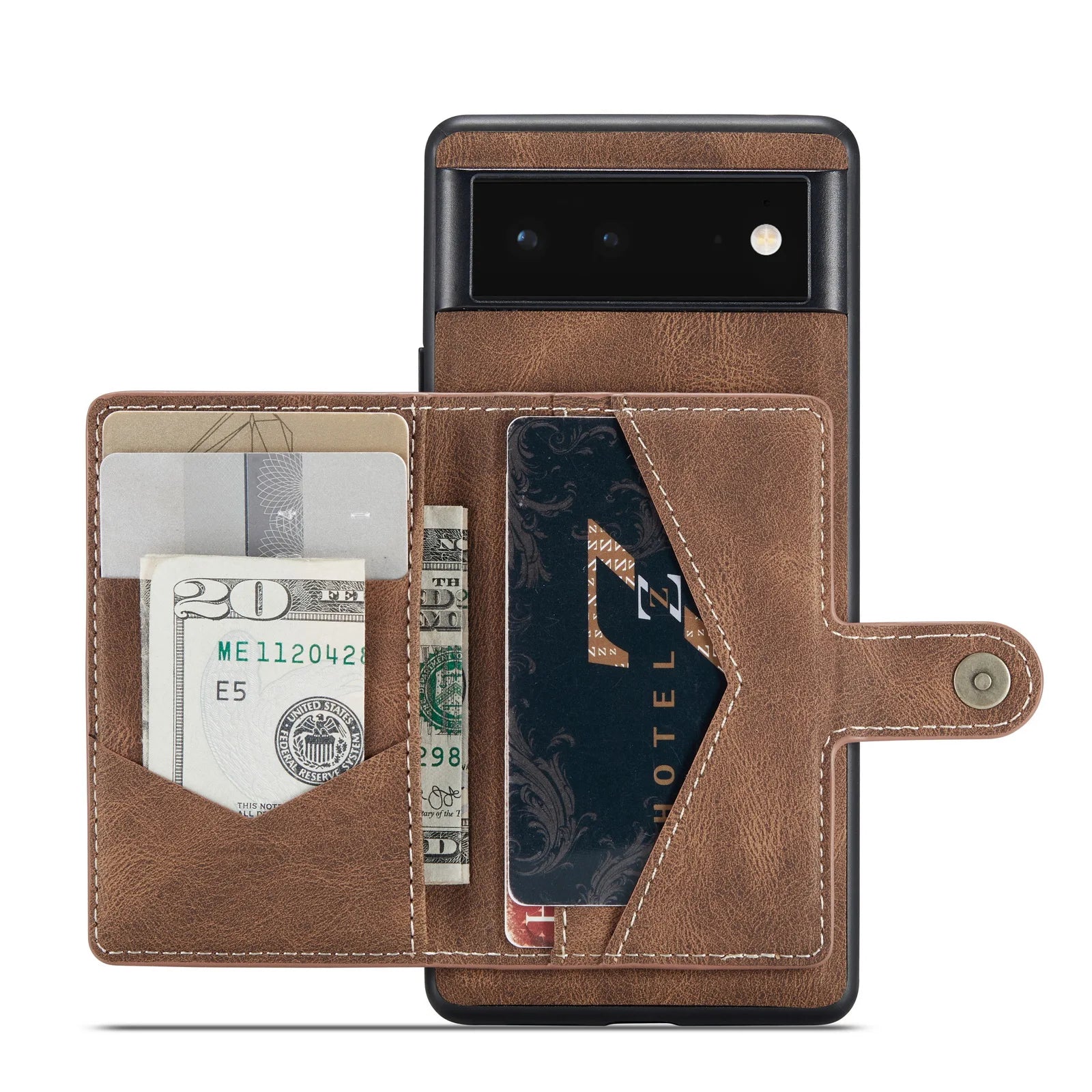 Leather Wallet Case with Card Slot & Magnetic Closure for Google Pixel 7 / 6 Pro, Pixel 6 – Compatible with Pixel 5a / 5G