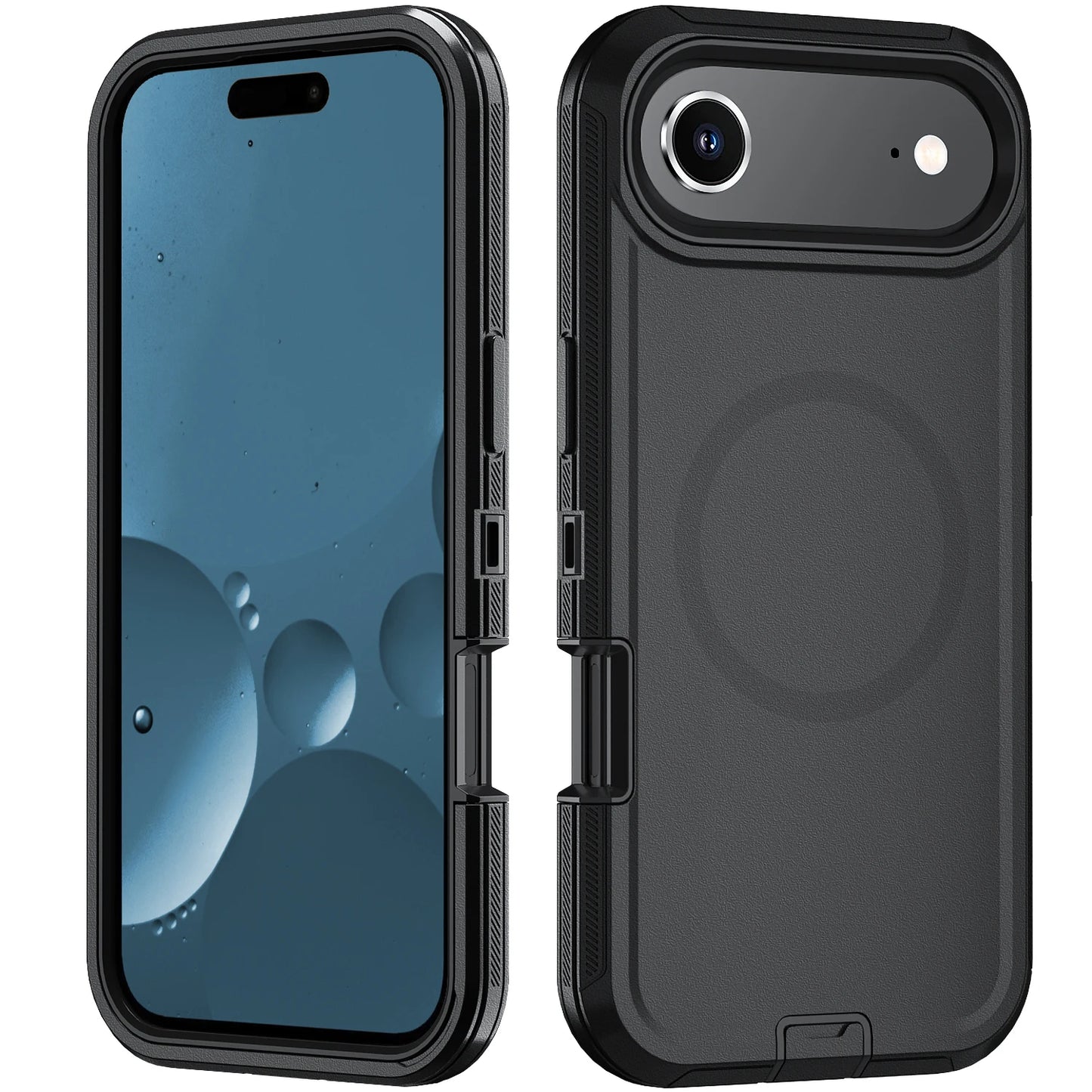 Magnetic 3-in-1 Defender Case for iPhone 17 Air — Shockproof, Dustproof, TPU+PC, Anti-Fall, Anti-Scratch with Holder