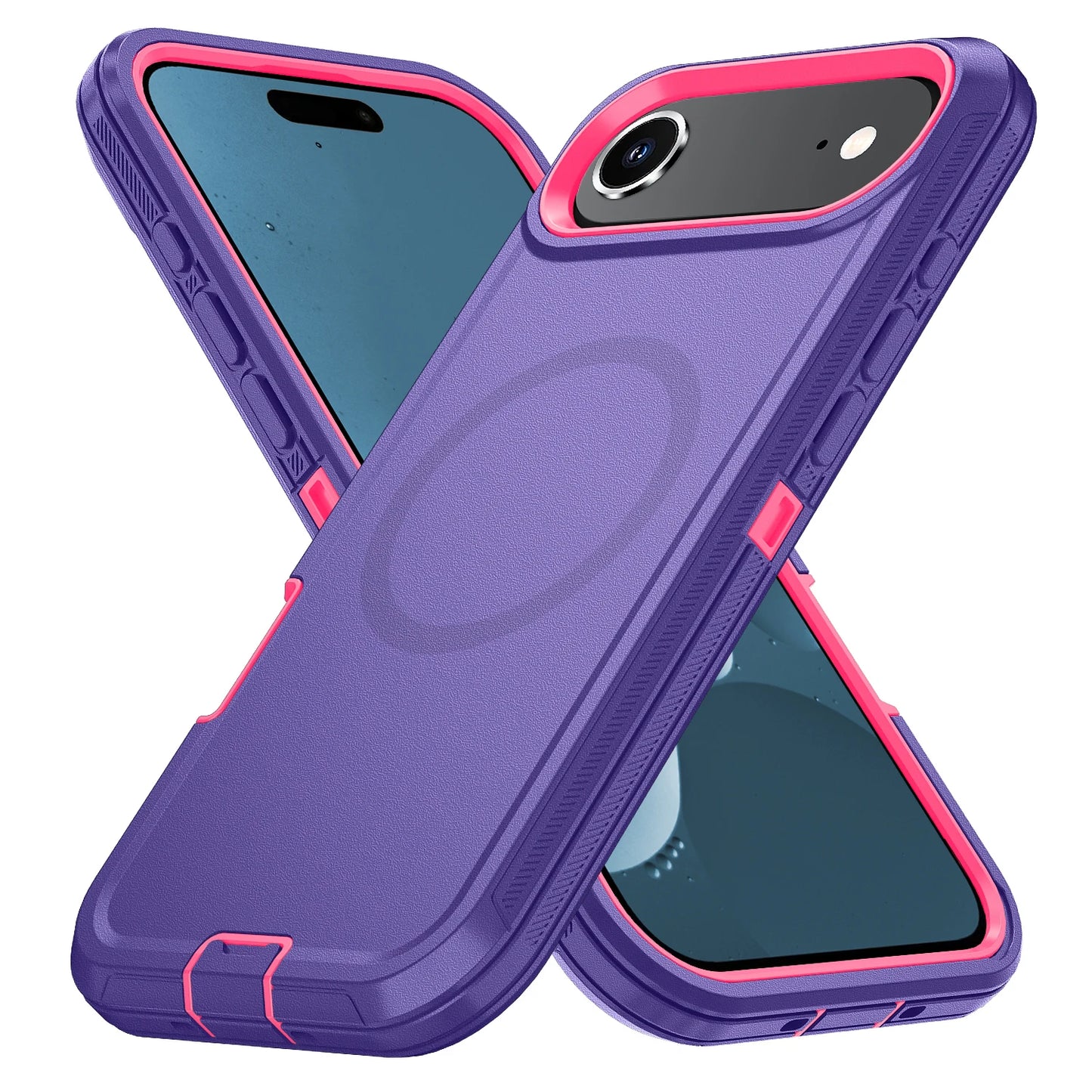 Magnetic 3-in-1 Defender Case for iPhone 17 Air — Shockproof, Dustproof, TPU+PC, Anti-Fall, Anti-Scratch with Holder