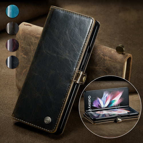 Samsung Galaxy Z Fold3 5G Fold 3 Retro Purse Leather Case