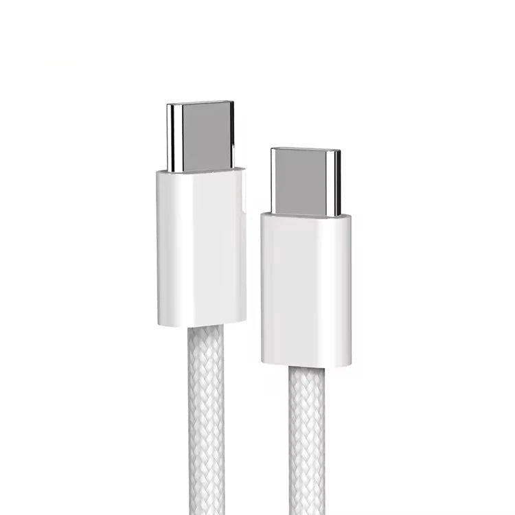1M / 2M PD 60W Nylon Braided USB Type-C to USB Type-C Fast Charging & Data Transfer Cable for iPhone 16 – USB-C Charger Cord