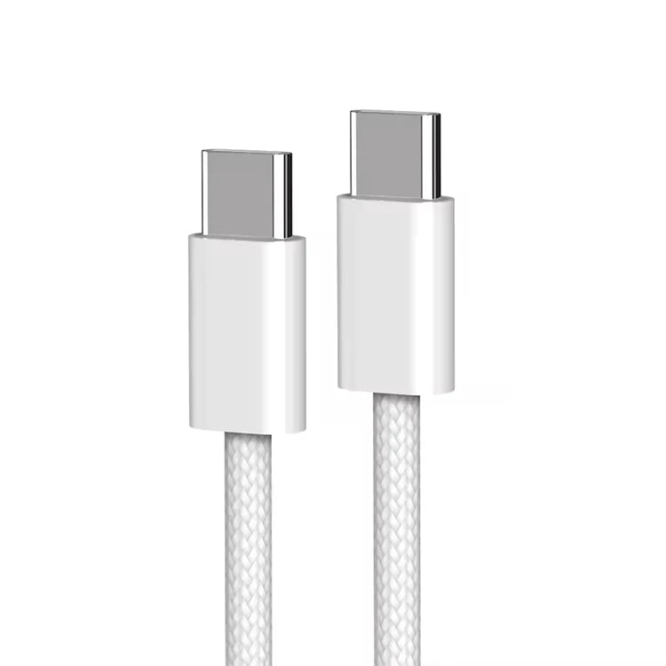 1M / 2M PD 60W Nylon Braided USB Type-C to USB Type-C Fast Charging & Data Transfer Cable for iPhone 16 – USB-C Charger Cord