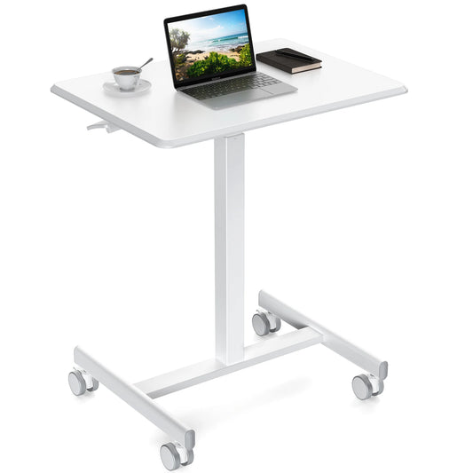 FCJ Adjustable Rolling Laptop Computer Cart for Home Office or Classroom Practical Overbed Table