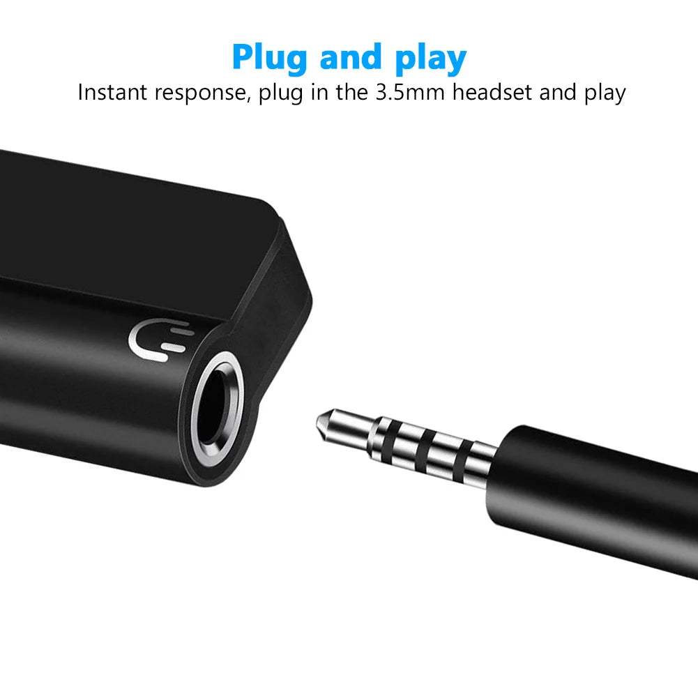 Type-C to 3.5mm Audio Converter – 2-in-1 USB-C Splitter for Headphones & AUX, Compatible with Xiaomi, Huawei, P Series