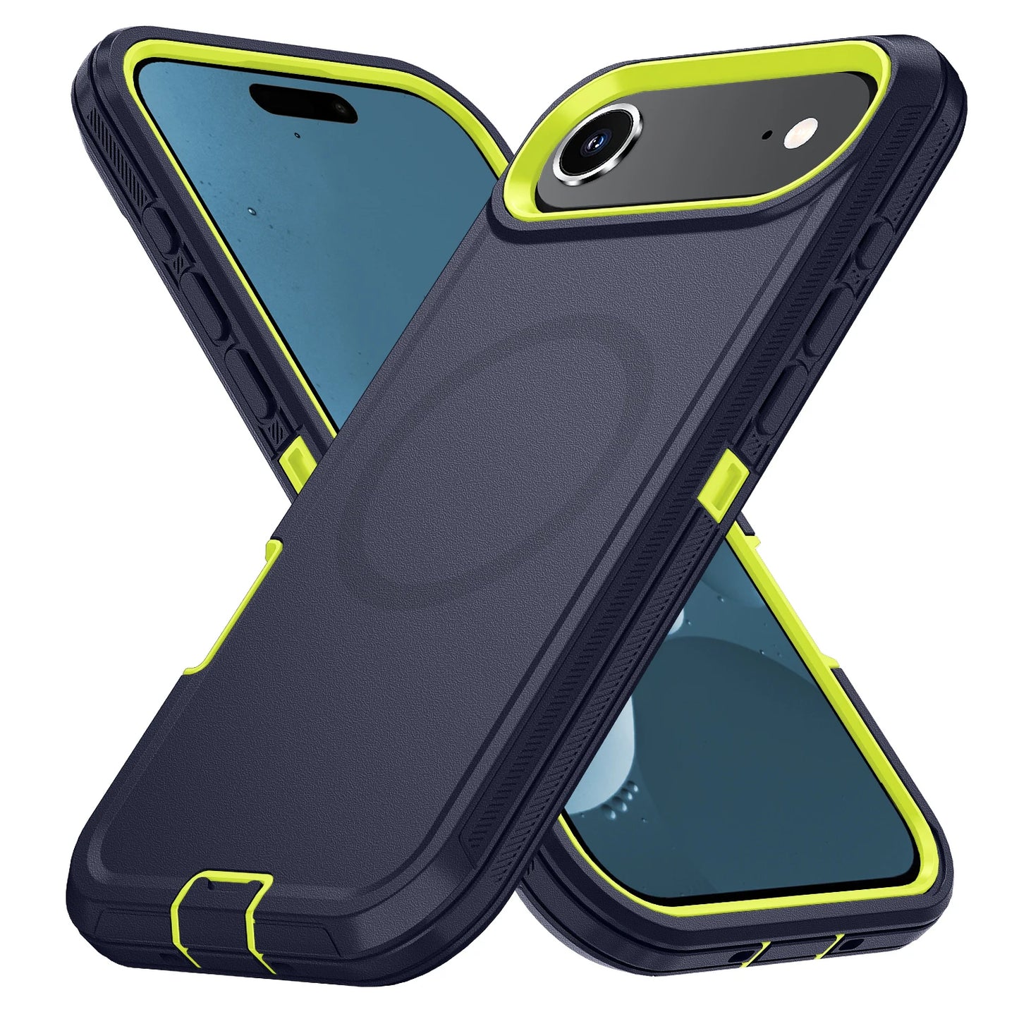 Magnetic 3-in-1 Defender Case for iPhone 17 Air — Shockproof, Dustproof, TPU+PC, Anti-Fall, Anti-Scratch with Holder