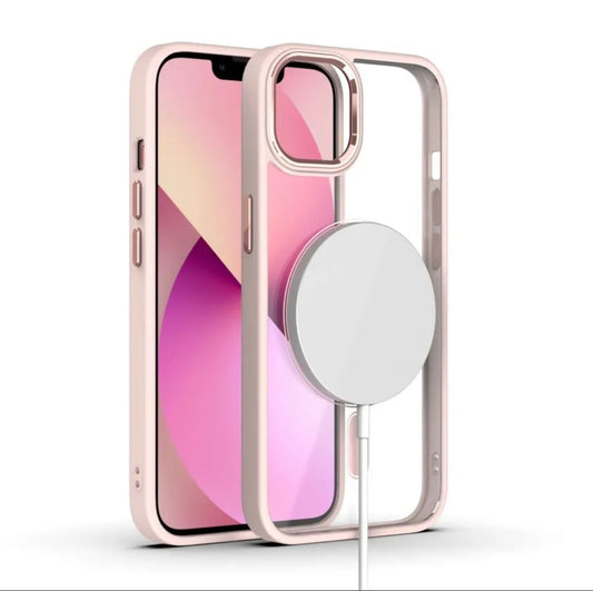 Premium iPhone 13 Pro Max Clear Pink Case Protector