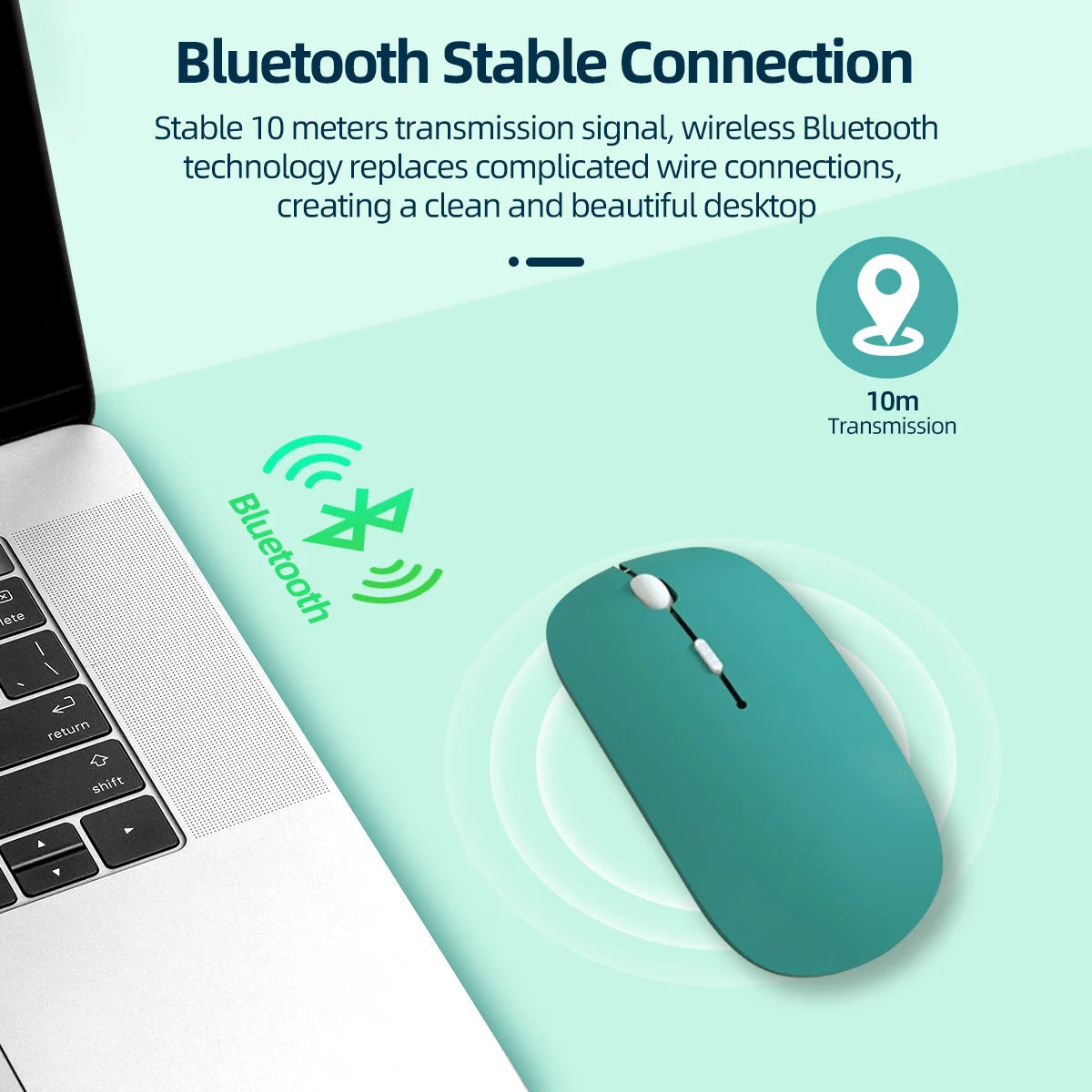 Bluetooth-compatible Wireless Mouse Computer Laptop Mouse Silent Optical Mouse for iPad Samsung Tablet Universal Mice Noiseless