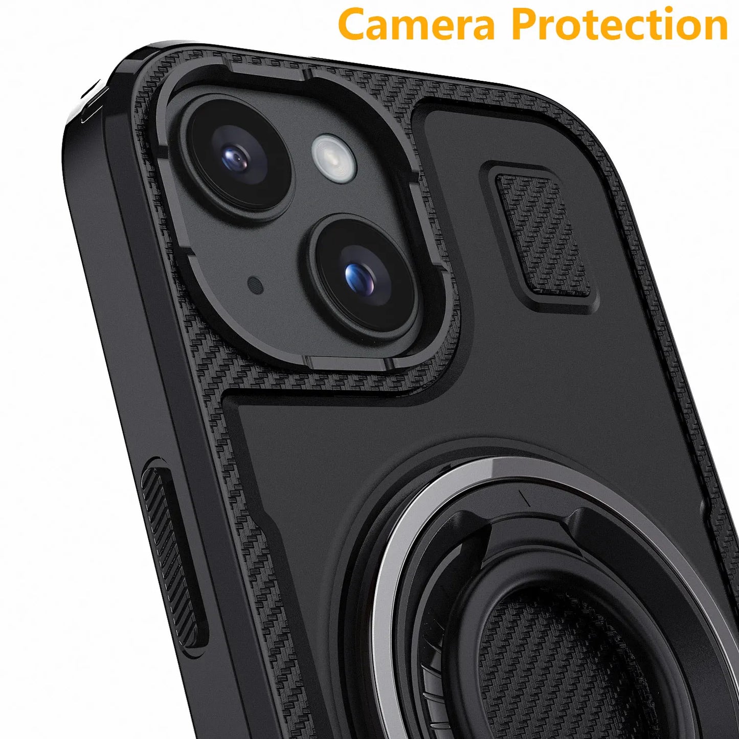 Black Hybrid Shockproof Phone Case for iPhone 14 / 14 Plus / 14 Pro / 14 Pro Max