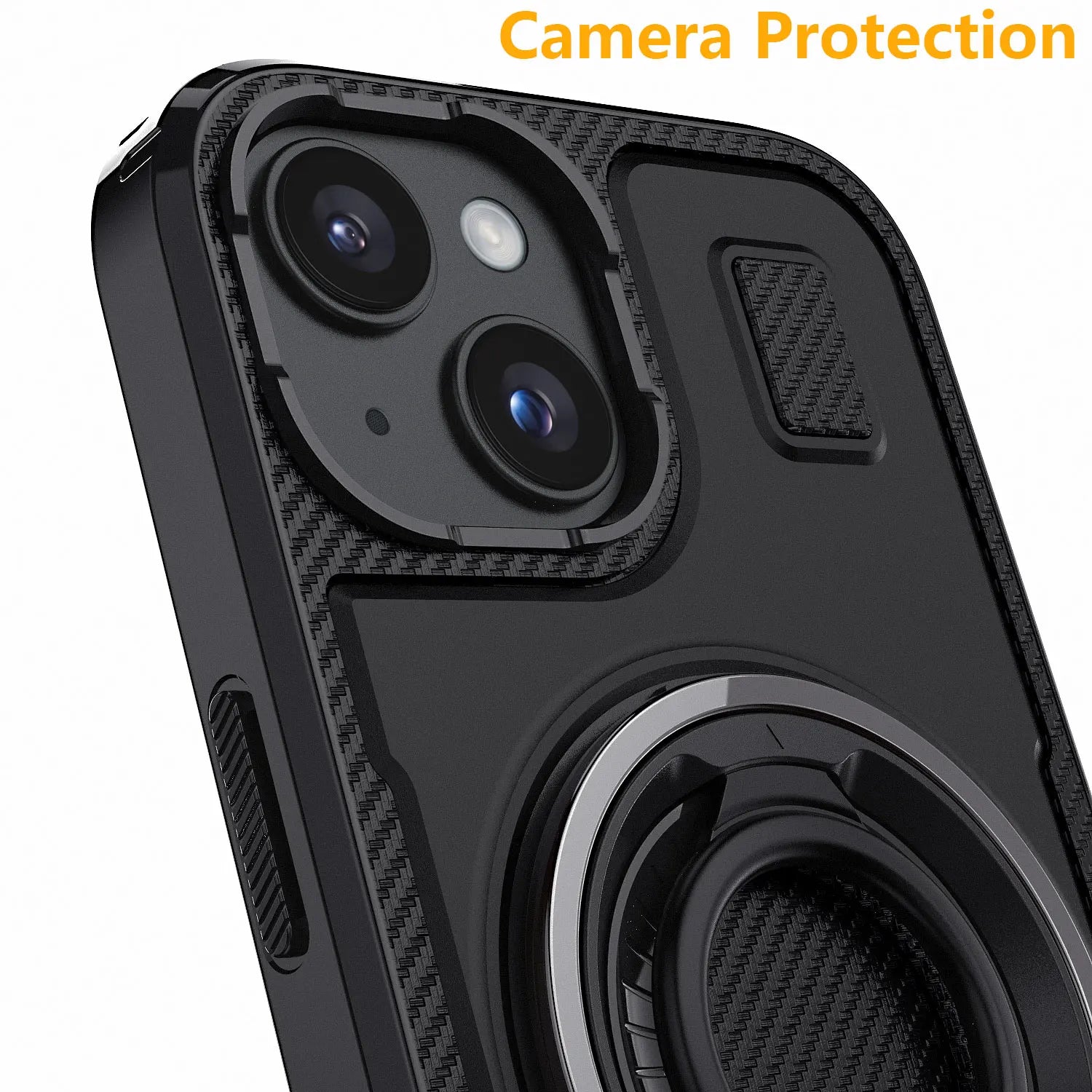 Black Hybrid Shockproof Phone Case for iPhone 14 / 14 Plus / 14 Pro / 14 Pro Max