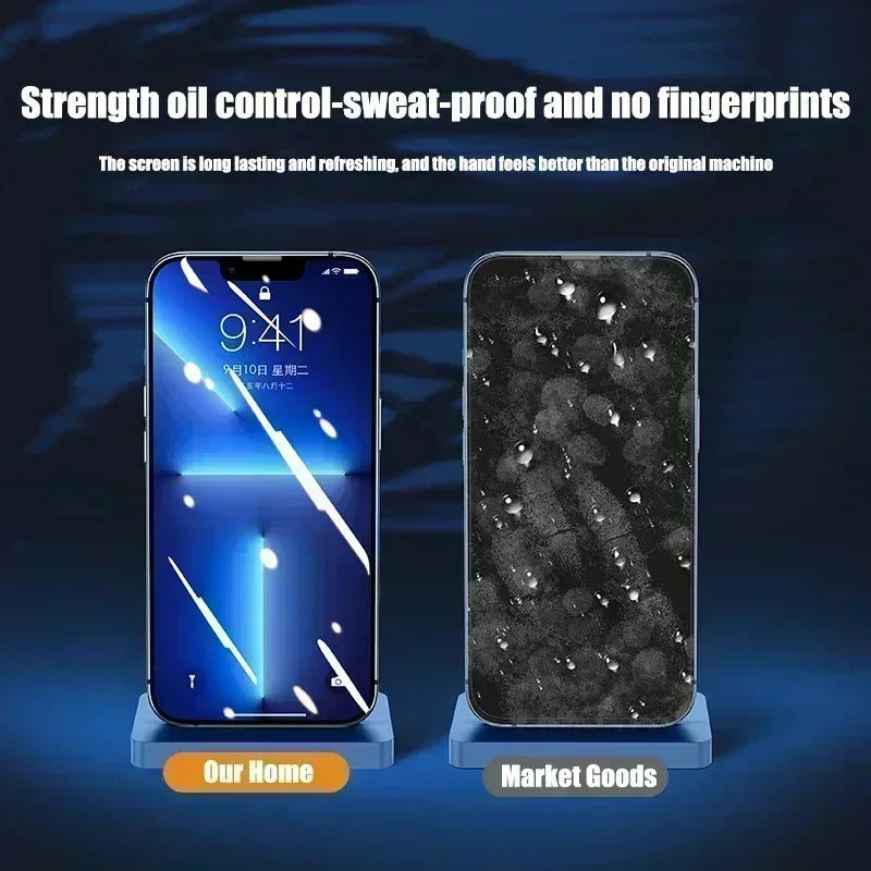 4 PCS Full Cover Tempered Glass For iPhone 11 12 13 14 15 Pro Max Screen Protector For iPhone X XR XS Max 7 8 6 Plus Glass Film