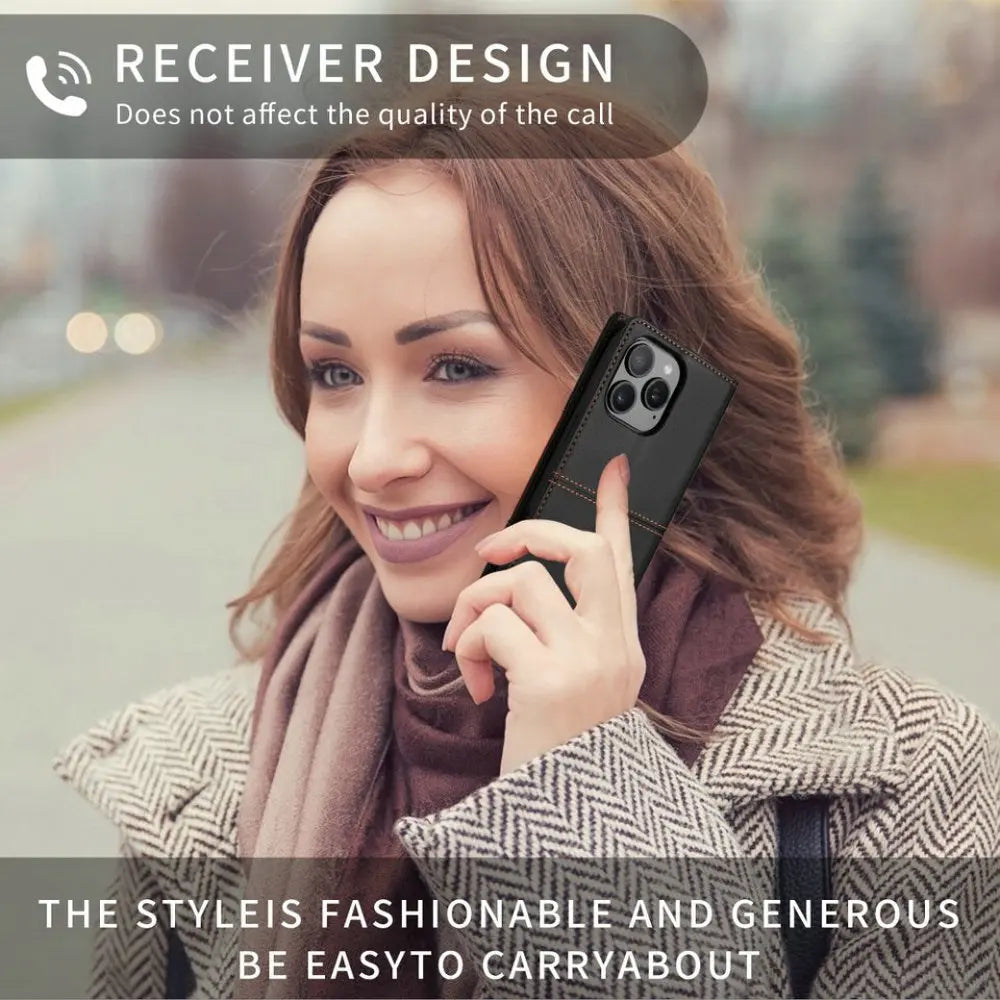 Premium Leather Book Case for iPhone 17 Pro/Pro Max/17 Air — RFID Wallet Cover, Luxury Coque Folio, 5G Protection, ProMax Wallet Fundas