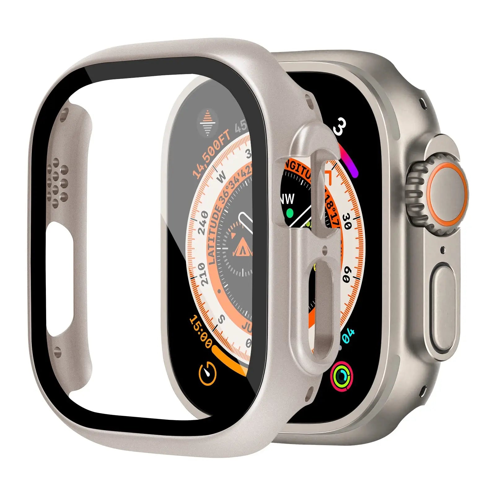 Apple Watch Ultra 49mm Screen Protector Kit: PC Bumper + Glass