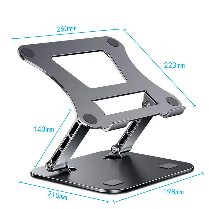 Adjustable Aluminum Alloy Phone & Tablet Stand – Portable Folding Cooling Stand for Laptops up to 17", MacBook, iPad, Asus