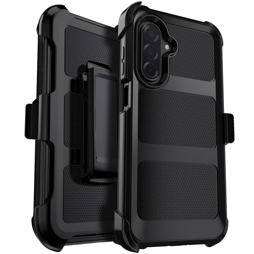 Black Samsung Galaxy A06/A16/A26/A36/A56 Case – Rugged Dual-Layer Shockproof Heavy Duty