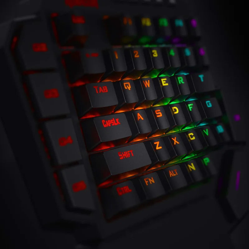 Redragon K585 DITI One-Handed RGB Mechanical Gaming Keyboard – 42 Keys, USB-C Type-C, Wrist Rest, Hot-Swappable Pro Gaming Keypad