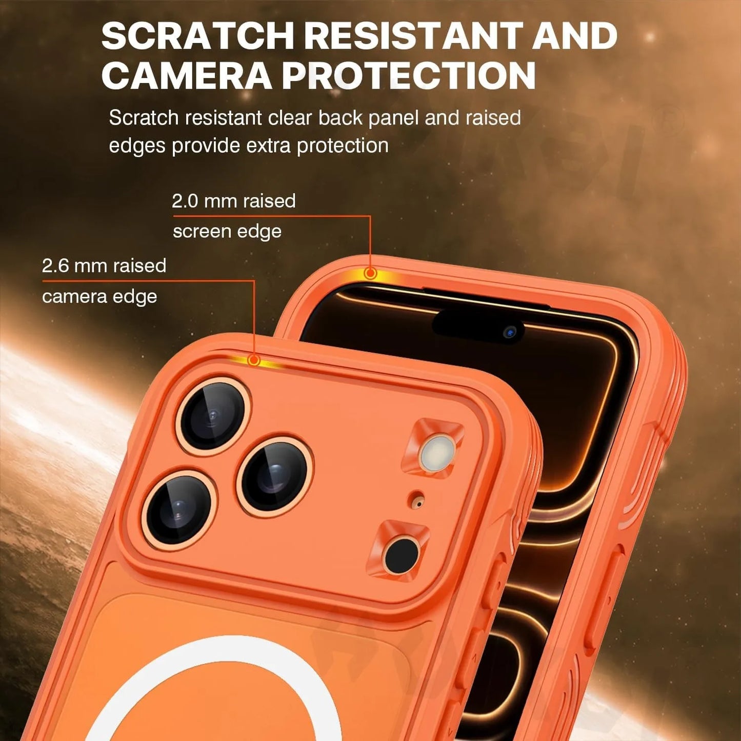 Magnetic Military-Grade Rugged Case for iPhone 17 Pro Max / 17 Pro / 17 Air — Built-In Screen Protector and Durable Body Protection