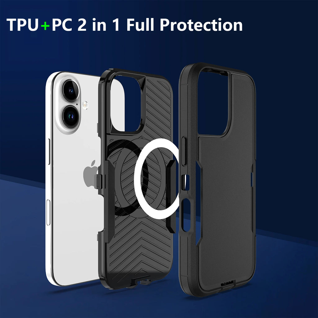 Heavy Duty 2-in-1 Armor Case for iPhone 11–17 Pro Max – Shockproof Anti-Scratch TPU Cover