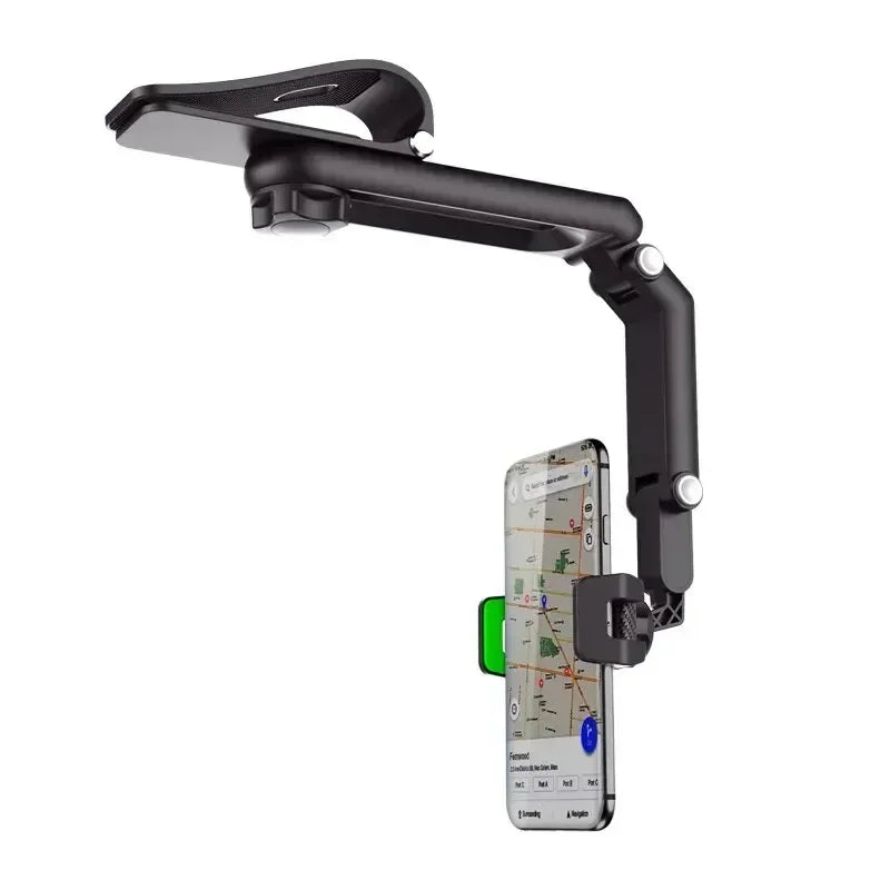 360°-Rotating Sun Visor Car Phone Clip Holder – Installation-Friendly Bracket for GPS & Mobile Devices, Vehicle Mount