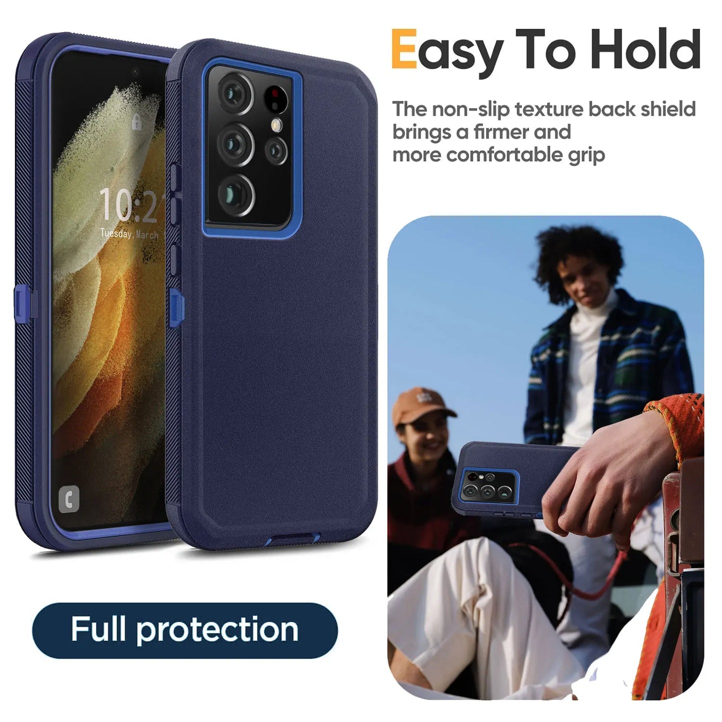 Blue Samsung Galaxy S21 Series Heavy Duty Case