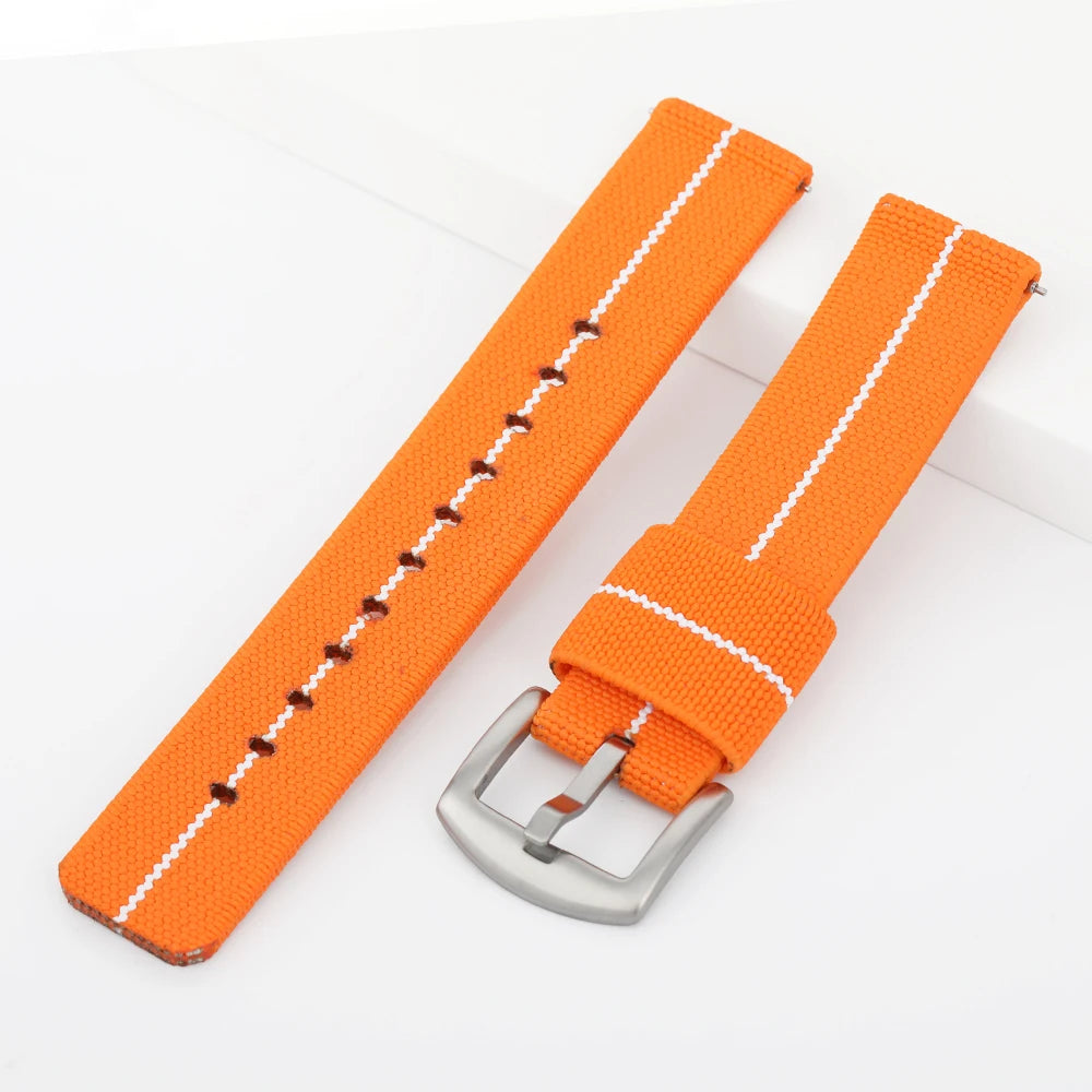 Nylon Watch Strap – 20mm/22mm for Seiko & Omega, Military Woven Elastic Fast Release Sport Wristband for Men