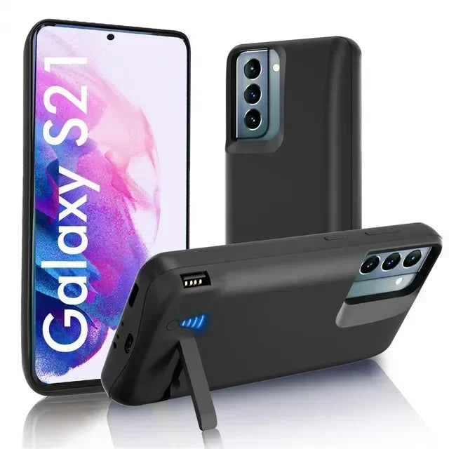 Samsung Galaxy Battery Case 10000mAh – for S10/S20/S21/S22+/ Ultra and Note 8–10 – Power Bank Paddle Back Cover