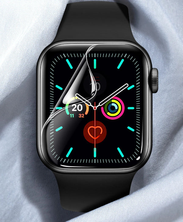 SmartDevil Full Glue Soft Film Screen Protector for Apple Watch – 41mm/45mm, SE, 44mm/40mm, Models 4–8, HD, Easy Install