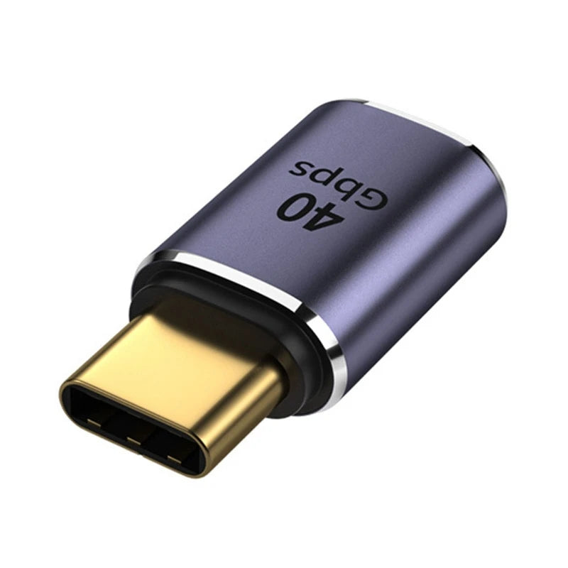 USB-C Right-Angle / U-Shape to USB-C Data & Power Adapter – 40Gbps Fast Data Transfer, Type-C to Type-C Charging Converter