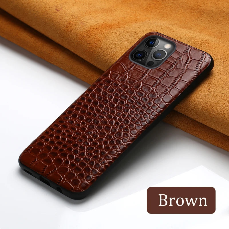 Leather Back Cover Case for Apple iPhone Series – 14, 13 Pro Max, 12/11/ Premium Genuine Leather