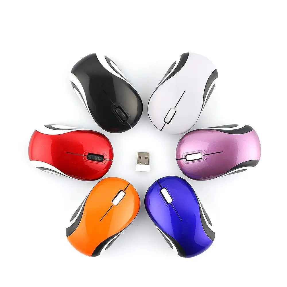 Cute Mini 2.4GHz Wireless Mouse — USB Portable Optical Mice for PC & Laptop, Cordless Computer Peripherals