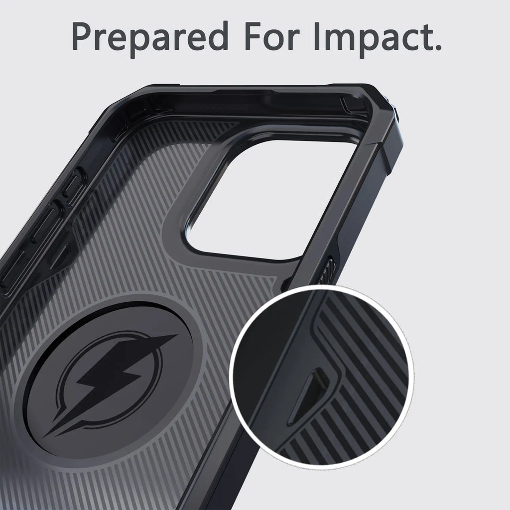 Black iPhone 14 Series Case – Shockproof Heavy Duty Hybrid Cover