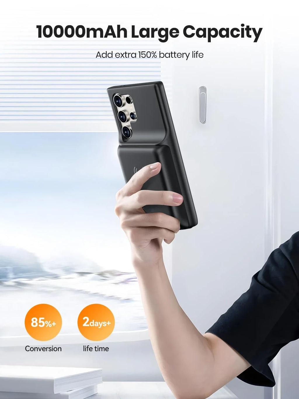 Samsung Galaxy S24 Ultra / S24 Plus Battery Case 10000mAh – Fast Power Bank Charger Cover, 6.8" Phone Battery Pack Case