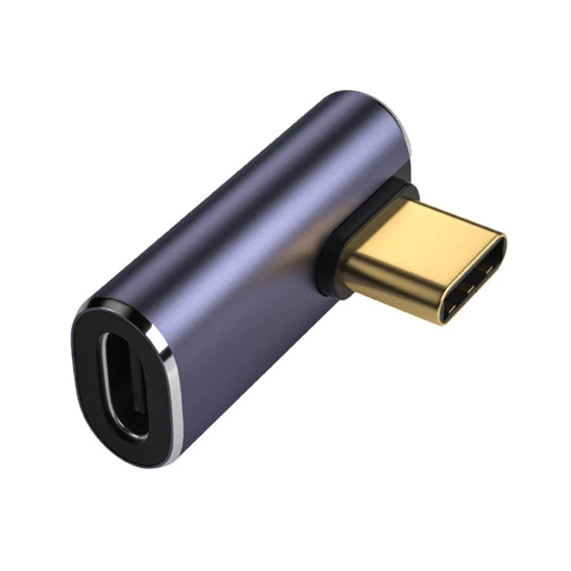 USB-C Right-Angle / U-Shape to USB-C Data & Power Adapter – 40Gbps Fast Data Transfer, Type-C to Type-C Charging Converter