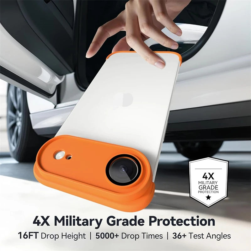 Frameless Corner Camera Lens Protector Case for iPhone 17 Series — Air / Pro / Pro Max, Plus 14/13/12/15/16