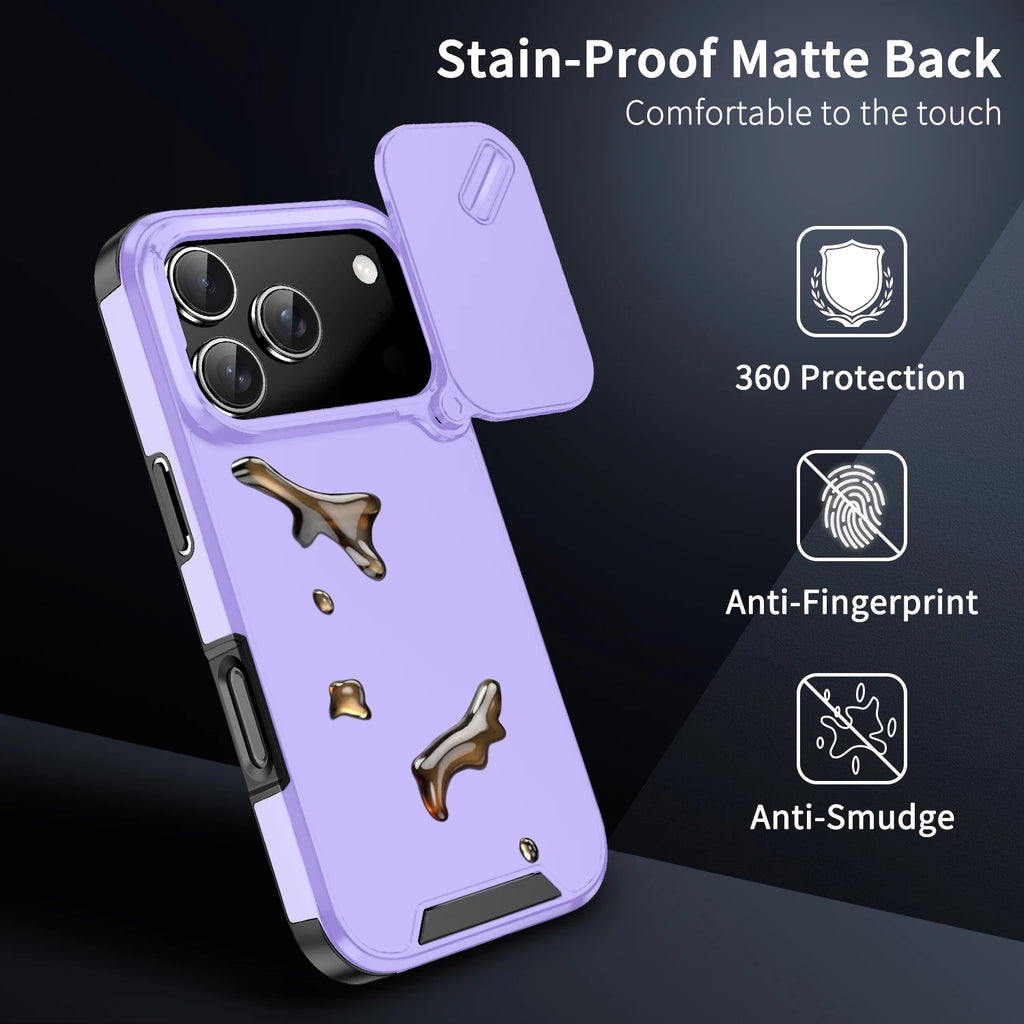 Shockproof Slide Camera Case for iPhone 17 Pro Max/Air – Anti-Collision Protective Cover