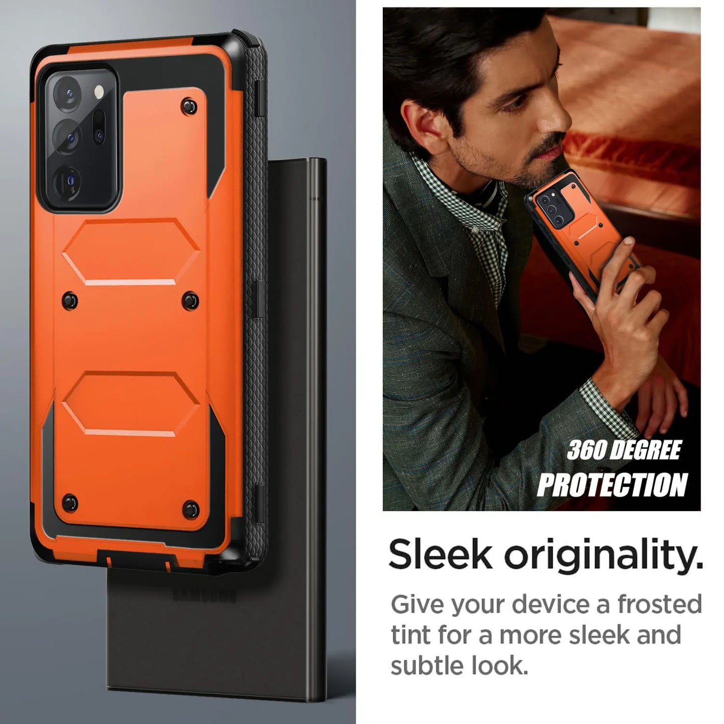 Orange Samsung Galaxy Note 20 / Note 20 Ultra 5G Shockproof Heavy Duty Case