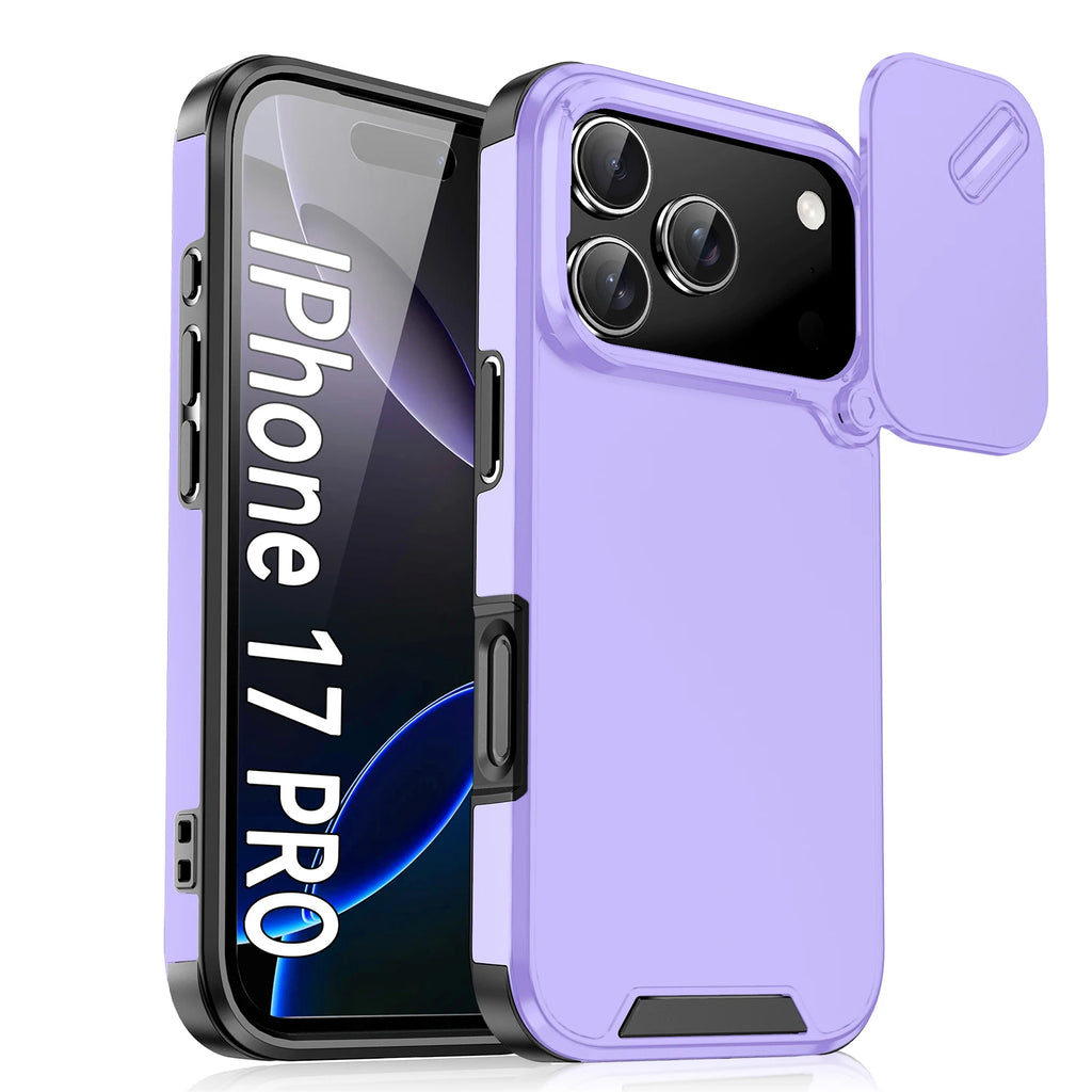 Shockproof Slide Camera Case for iPhone 17 Pro Max/Air – Anti-Collision Protective Cover