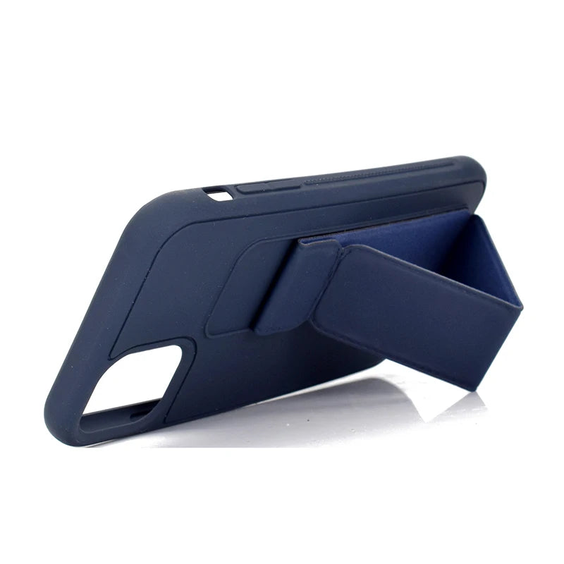 Matte Folding Car Mount Case for iPhone 15 Pro Max – Protective Shockproof Cover for iPhone 14 Pro Max, 11, 12, 13 Pro Max