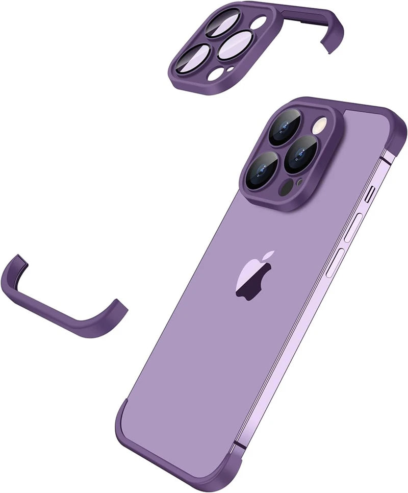 Frameless Corner Camera Lens Protector Case for iPhone 17 Series — Air / Pro / Pro Max, Plus 14/13/12/15/16