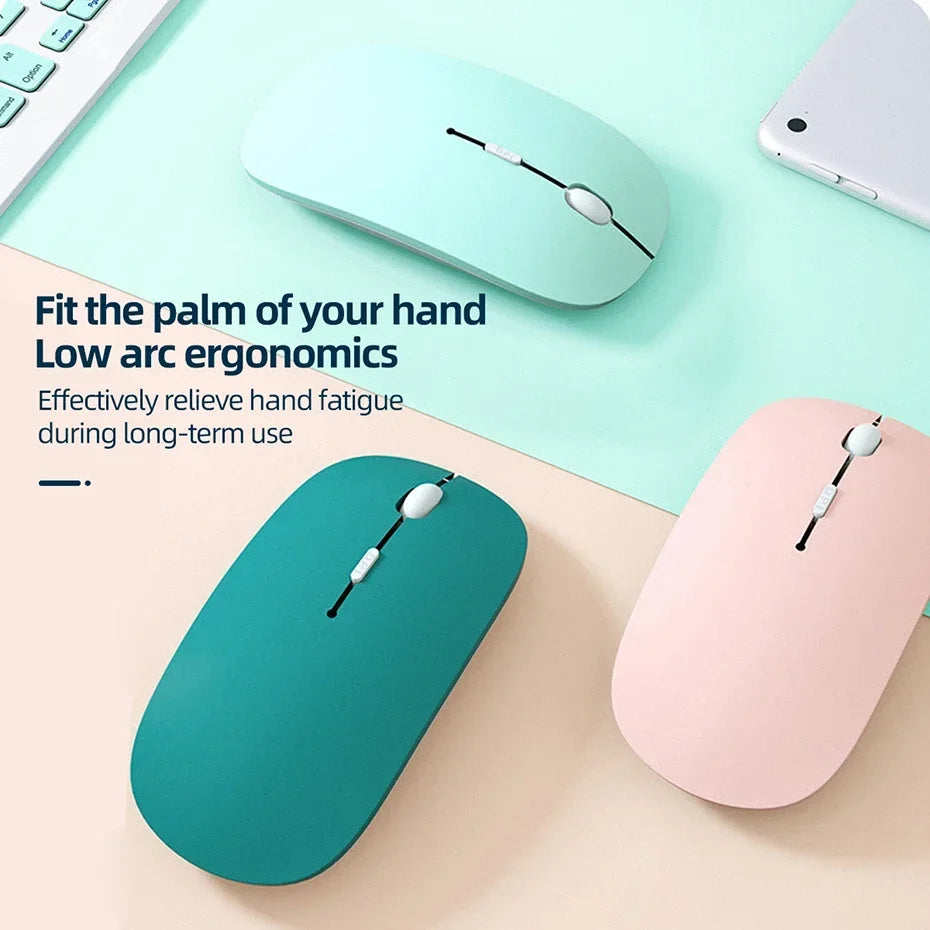 Bluetooth-compatible Wireless Mouse Computer Laptop Mouse Silent Optical Mouse for iPad Samsung Tablet Universal Mice Noiseless