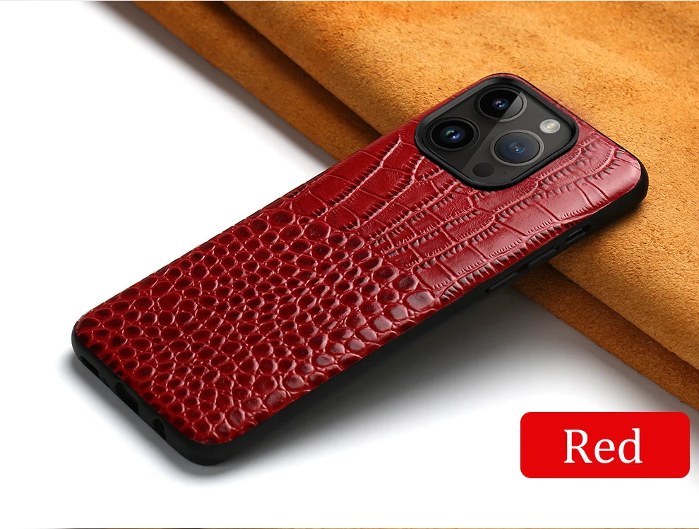Leather Back Cover Case for Apple iPhone Series – 14, 13 Pro Max, 12/11/ Premium Genuine Leather