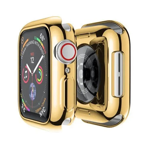 Silicone Bumper Case & Screen Protector for Apple Watch – 44mm/40mm/45mm/41mm/42mm/38mm, iWatch Series 3–9, SE, Non-Slip Guard