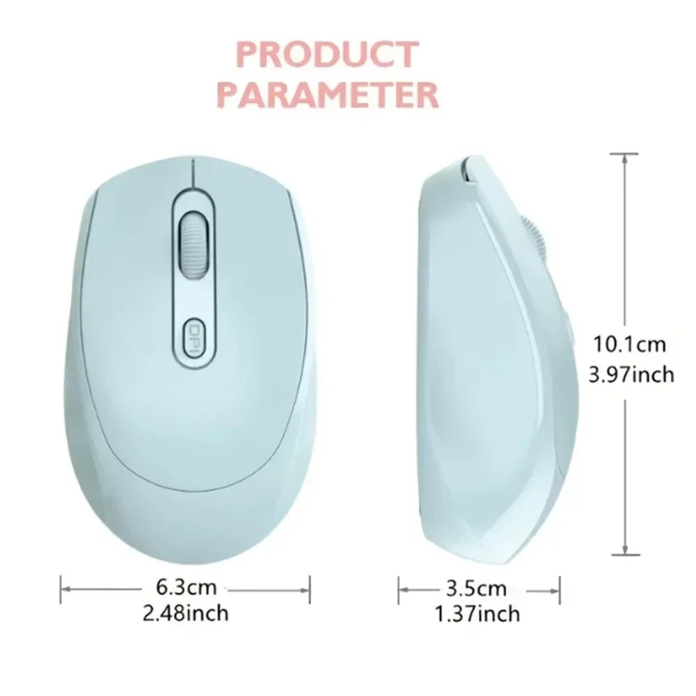 Bluetooth/2.4GHz Dual-Mode Wireless Mouse — Ergonomic, USB Receiver Included