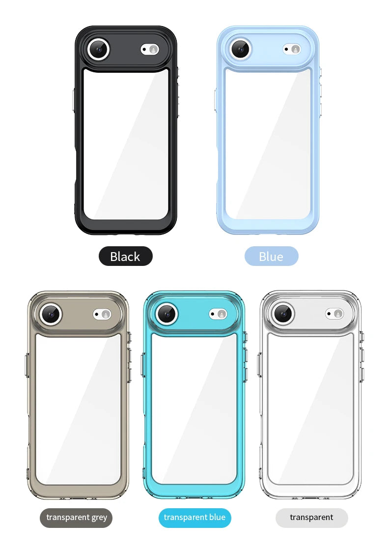 iPhone 17 Air Transparent TPU Case — Durable Hard Shell, Frosted Translucent, Fits iPhone 17 Pro Max