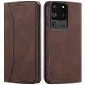 Dark Brown Samsung Galaxy S20 Leather Flip Case