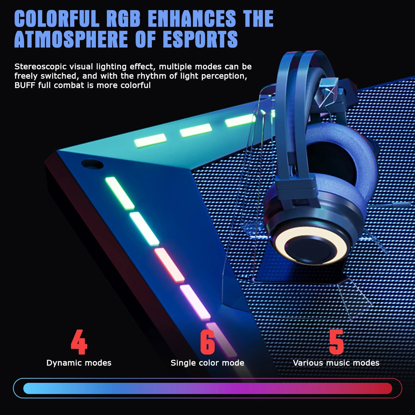 RGB Lighted Adjustable Gaming Desk – Large Standing Desk for Gaming/Work, and Home Office