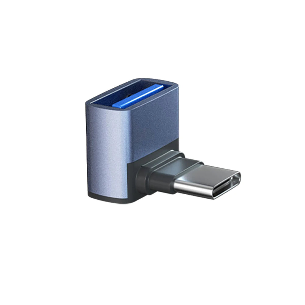 USB 3.1 to Type-C OTG Adapter – 90° Fast Charging & Data Converter, 10Gbps Computers and Phones