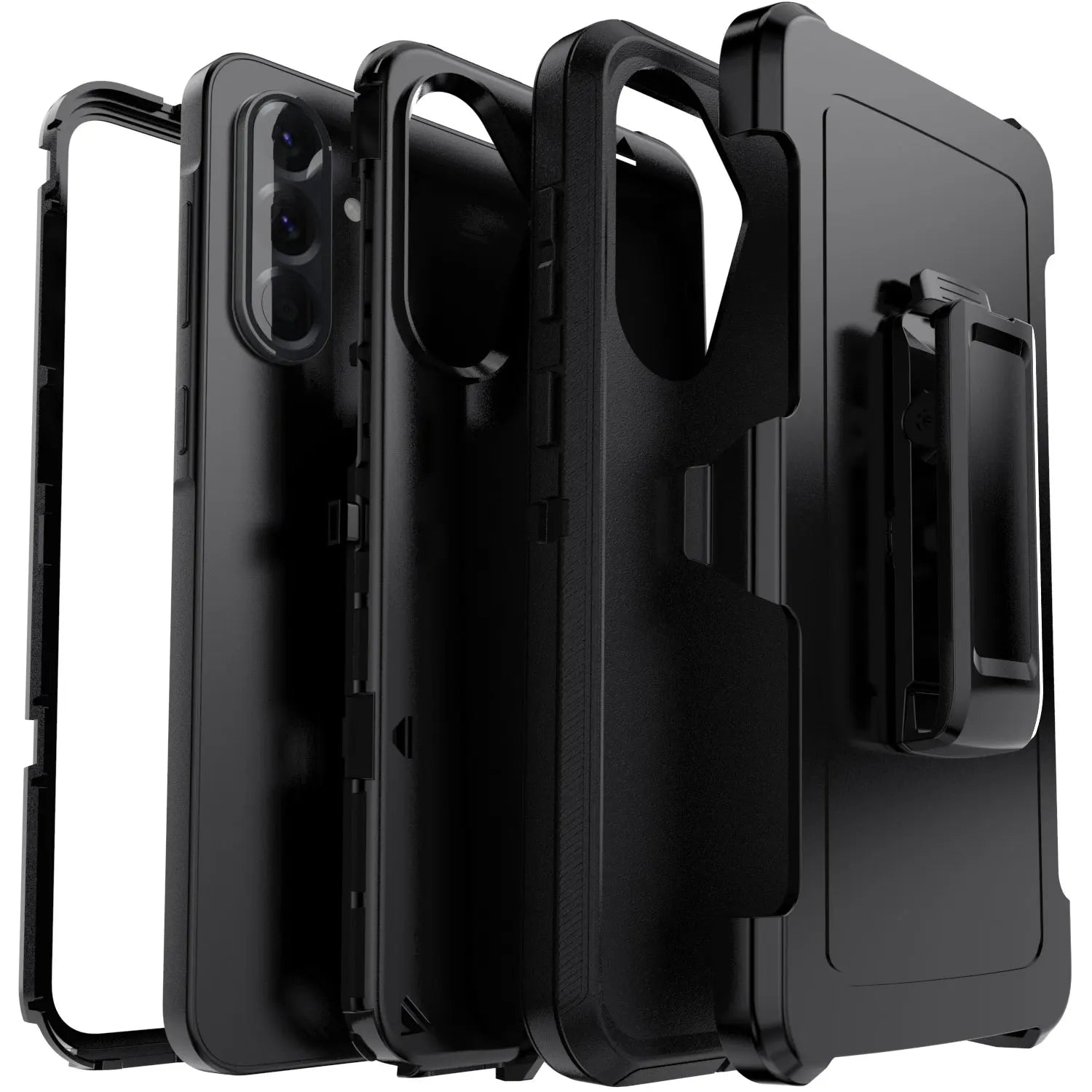 Black Heavy Duty Shockproof Samsung Galaxy A06 / A36 / A56 Case – Rugged 3-in-1