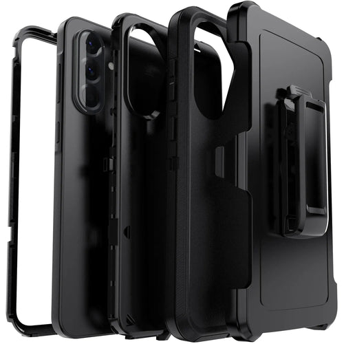 Black Heavy Duty Shockproof Samsung Galaxy A06 / A36 / A56 Case – Rugged 3-in-1