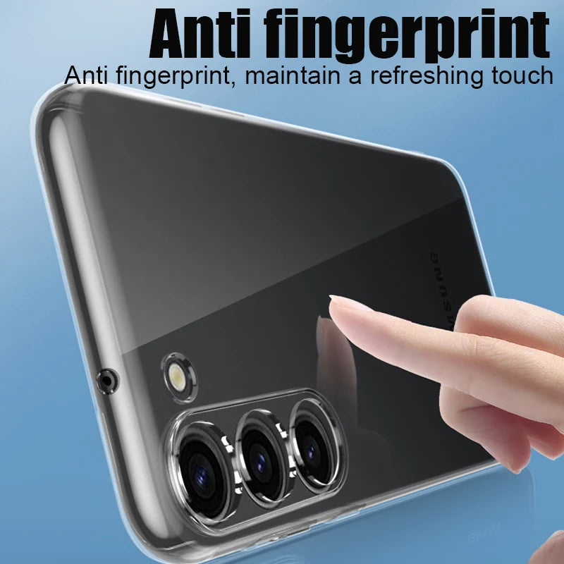 Clear Silicone Soft Phone Case for Samsung Galaxy S24 / S25 / S23 / S22 Ultra / S21+ – Fits S20 FE, S25 Edge, A07 / A17 / A56 / A36